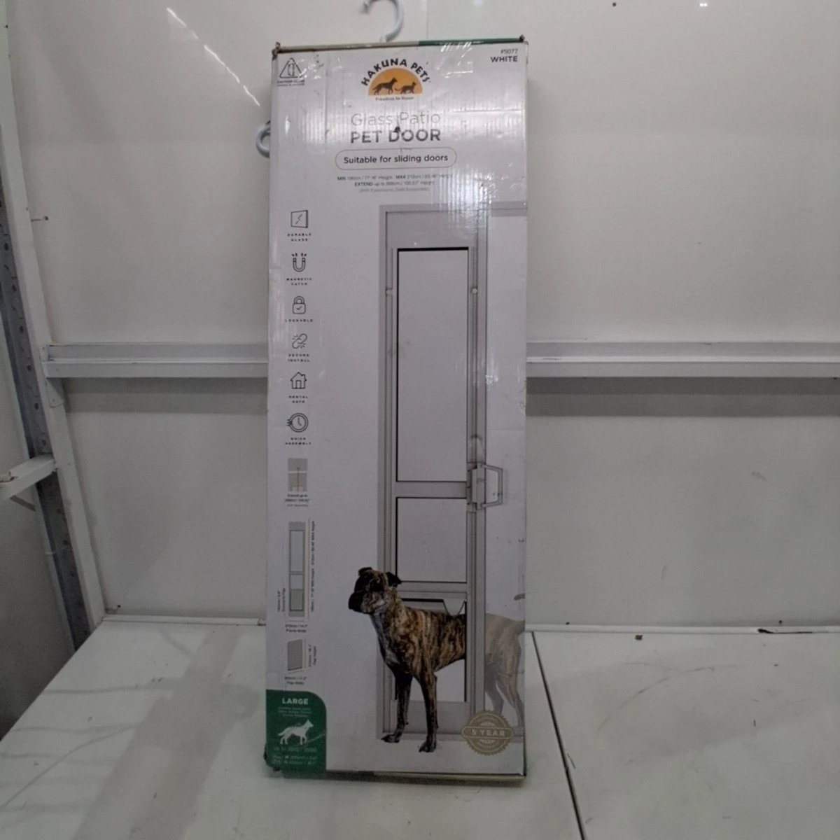 Hakuna Pets Large Glass Patio Pet Door