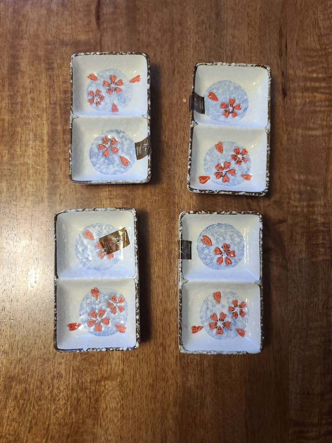 Set of 12 Japanese Style Divided SoySource Dishes - photo 5