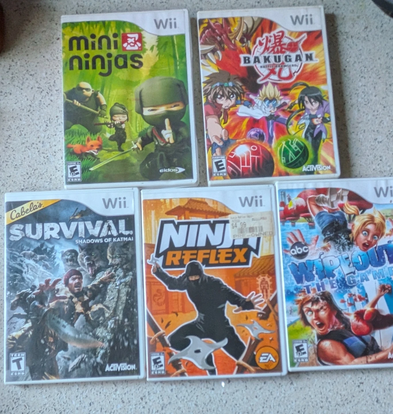 5 Nintendo Wii Games Bundle