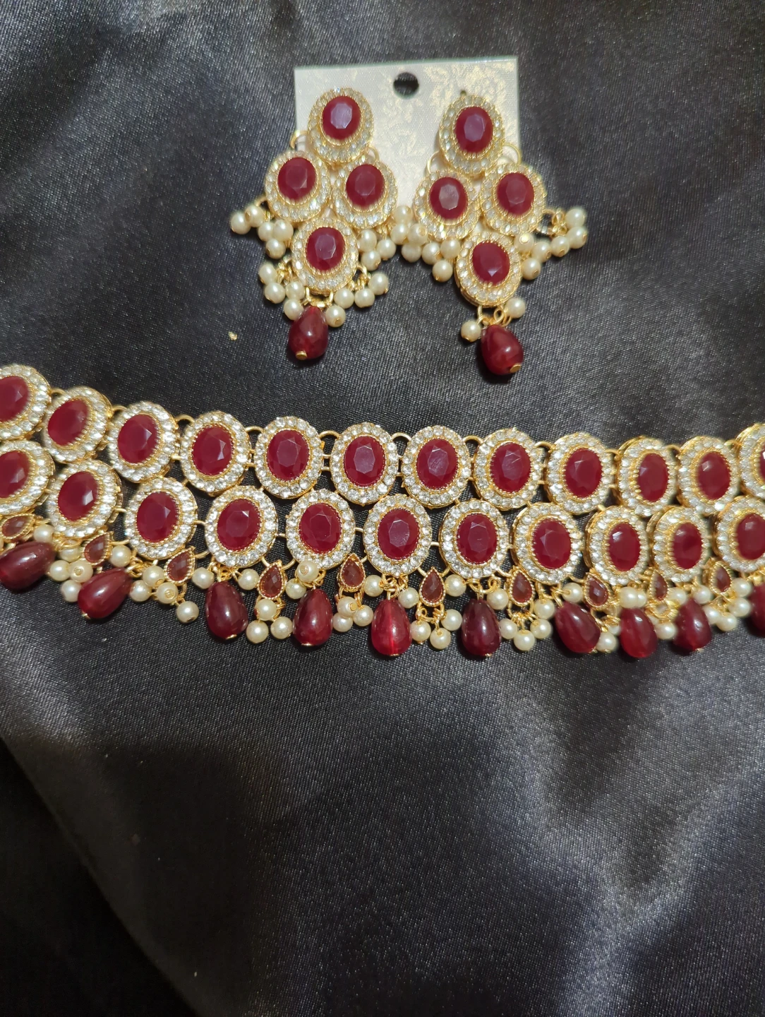 Pakistani traditional necklace and earring set - photo 3