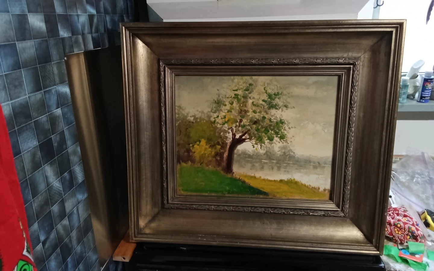 Impressionist Landscape Oil Painting in Premium Custom Frame