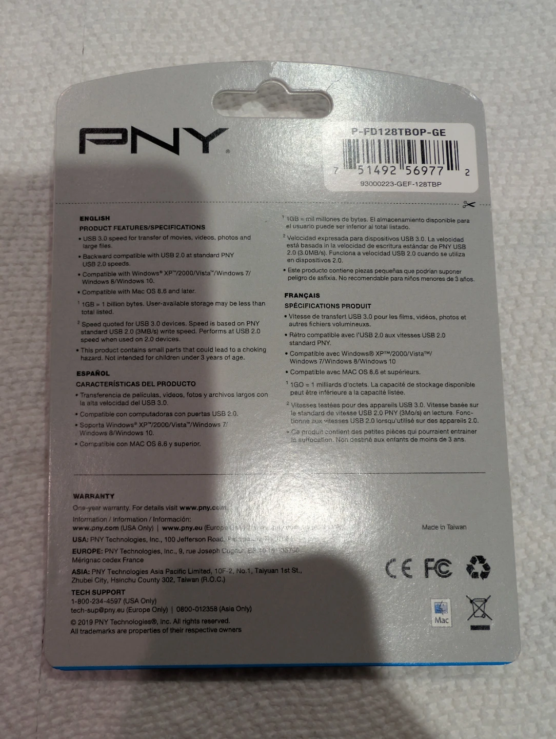 PNY 128GB Turbo Attache 3 USB 3.0 Flash Drive - photo 2