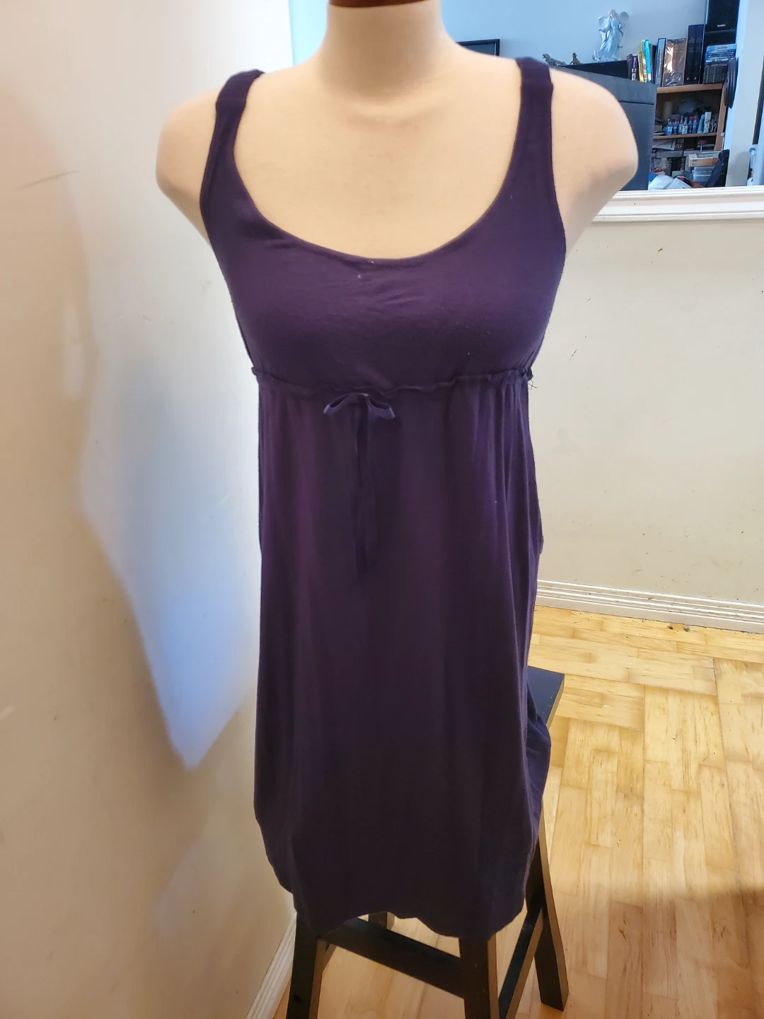 Purple Sleeveless Tank Dress