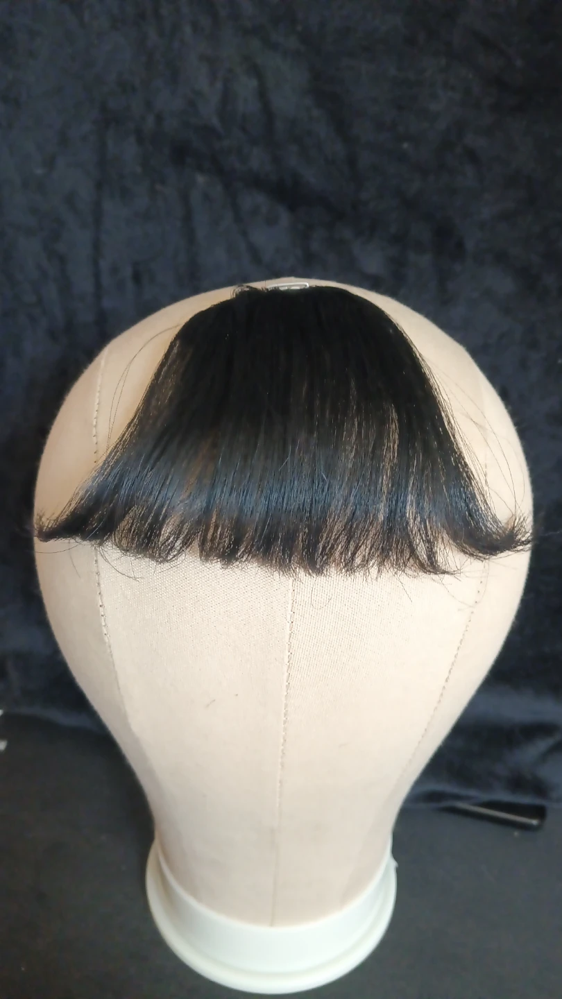 Synthetic Black Clip-in Hair Bangs Color 1B