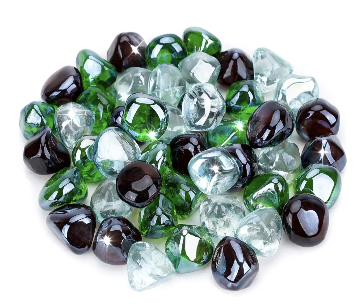 Stanbroil 1/2" Diamonds Fire Glass 10lb Mixed Blend