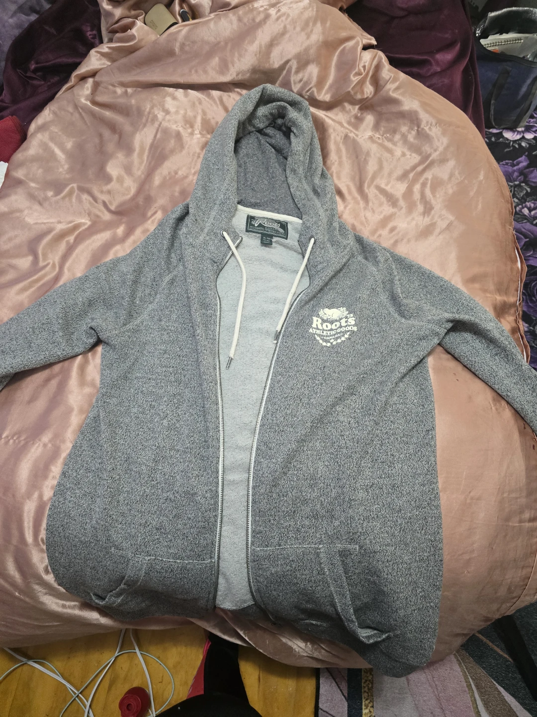 Roots Athletic Goods Zip-Up Hoodie Grey XL