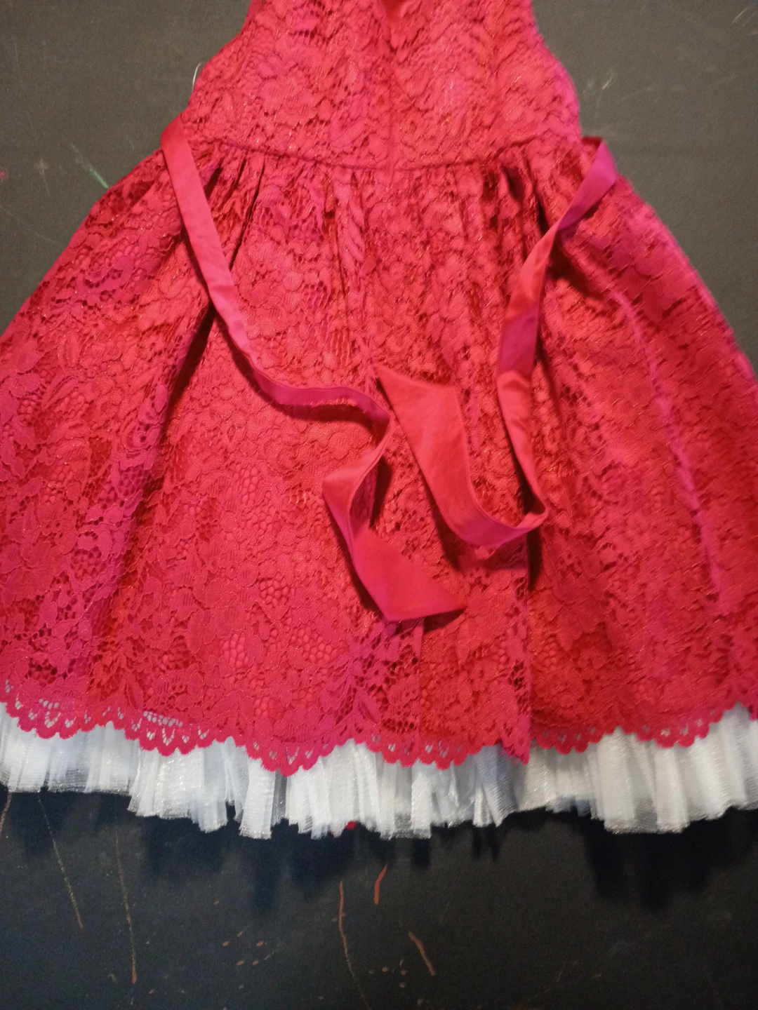 American Princess Red Lace Dress Size 5 - photo 4