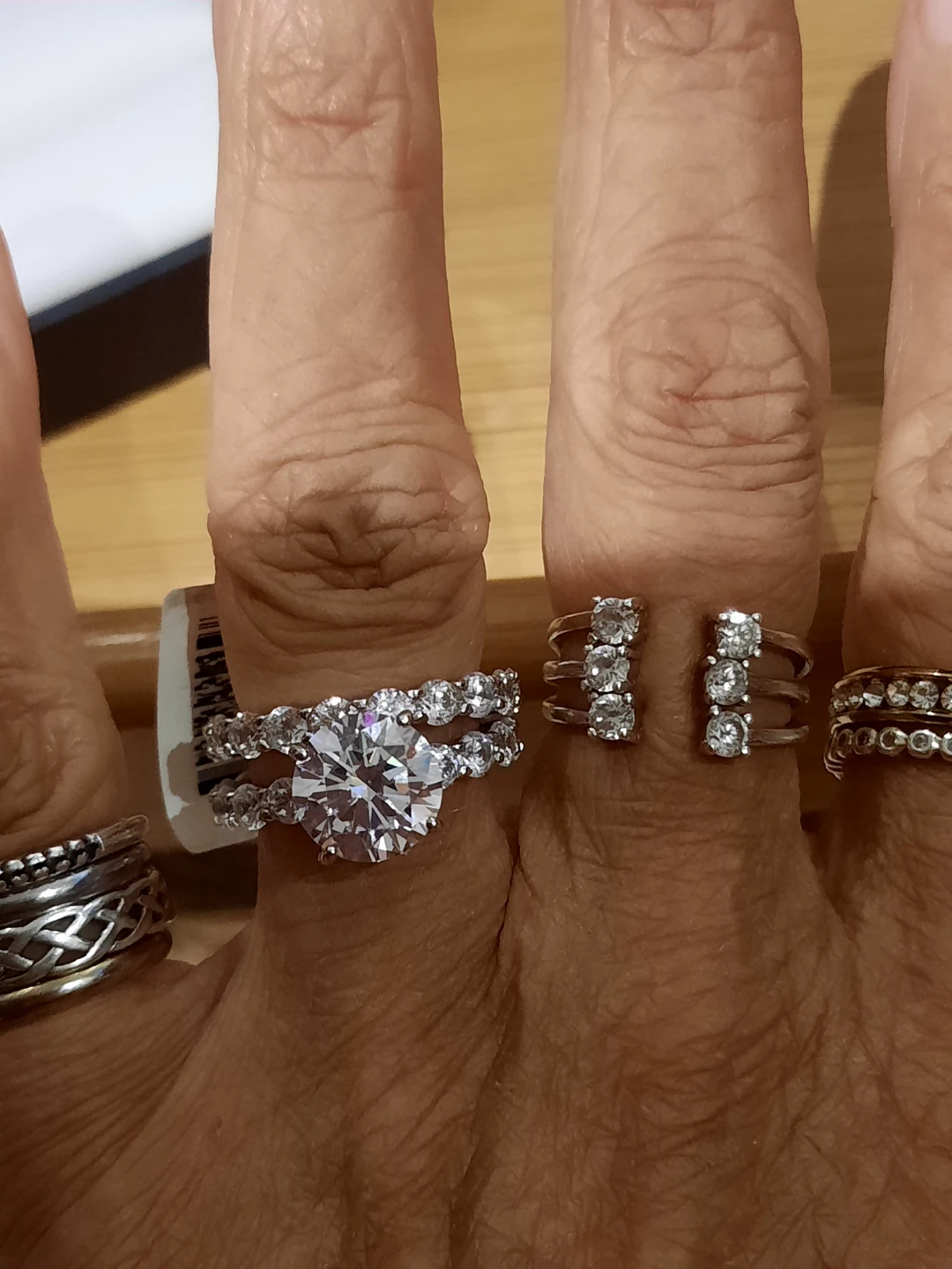 Bella Luce Diamond Simulant Eternity BandsRing Set