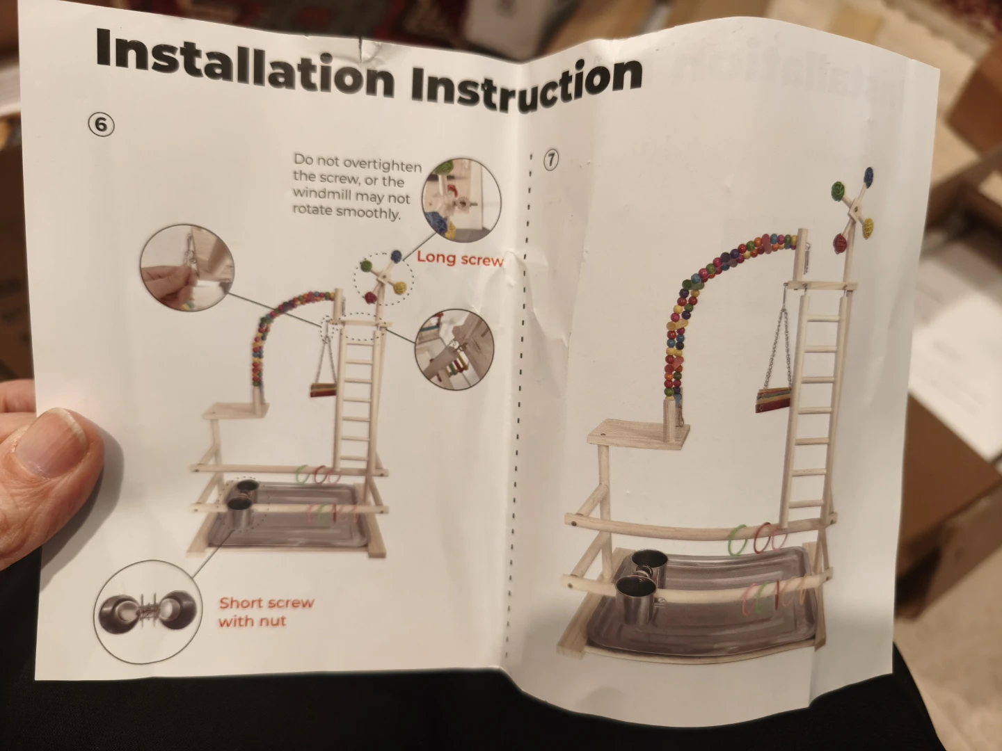 Leefasy Wood Bird Play Stand