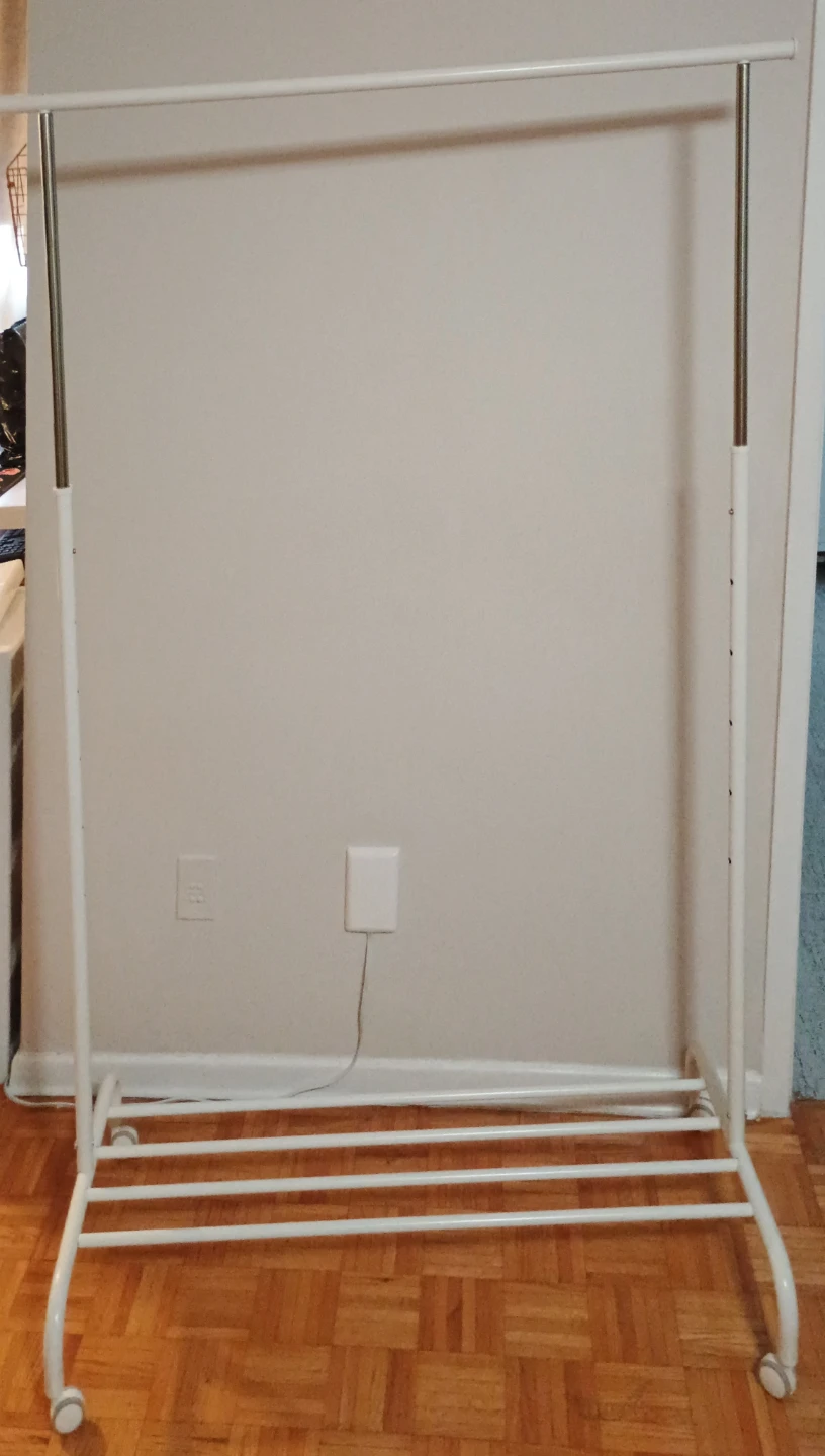 Ikea Rigga Metal Garment Rack with Wheels