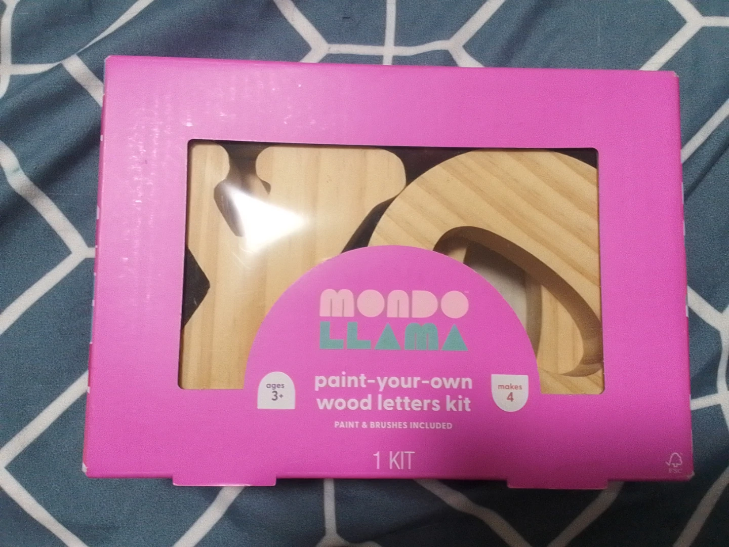 Mondo Llama Paint-Your-Own Wood Letters Kit