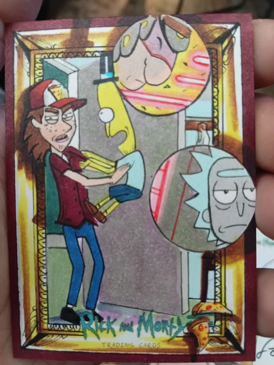 Rick and Morty Hand-Drawn Sketch Trading Card - photo 2