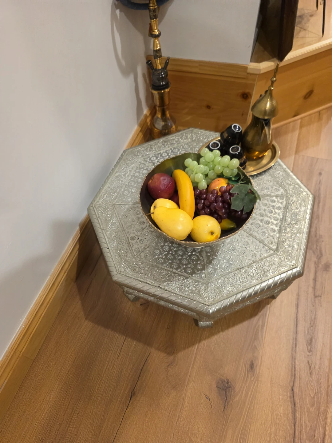 Vintage Ornate Decorative Metal Fruit Bowl - photo 5