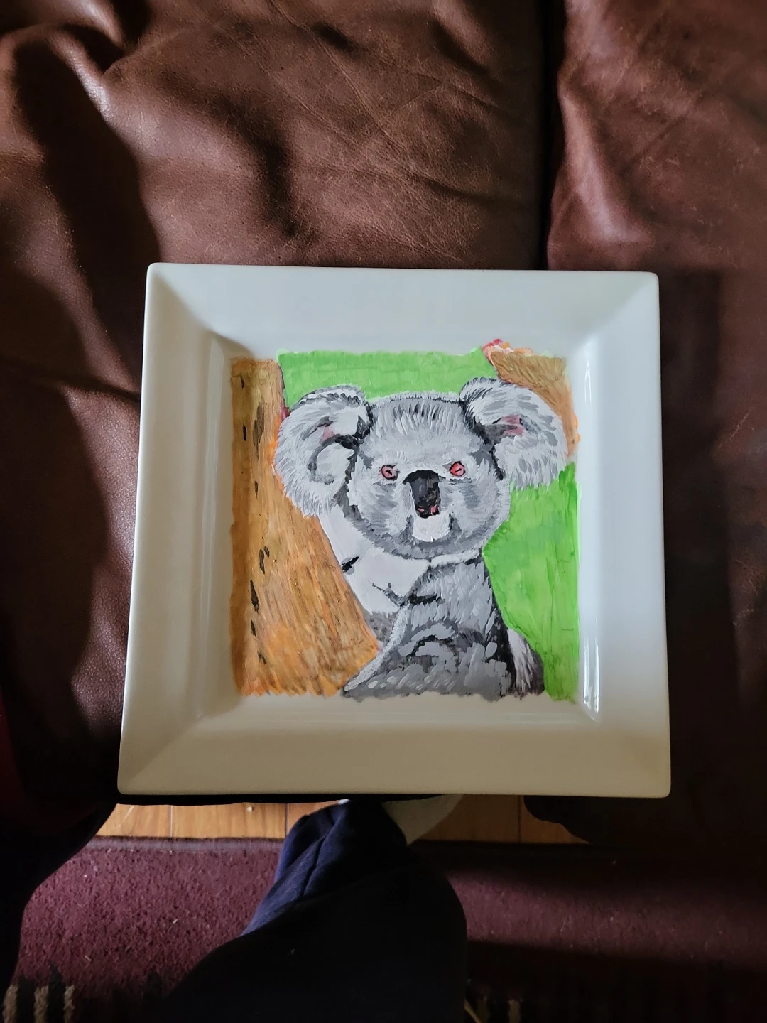 Hand-painted ceramic decorative plates