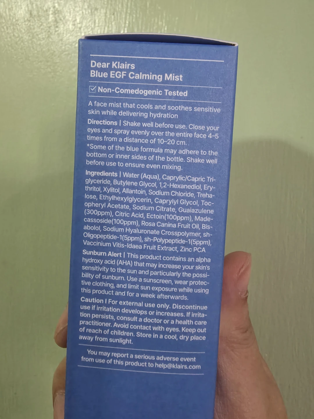 Dear Klairs Blue EGF Calming Mist 100ml - photo 2