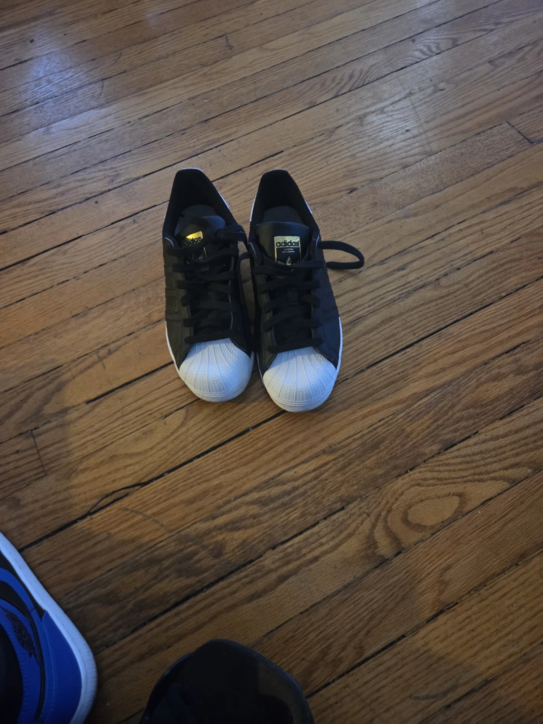 Adidas Superstar Sneakers Black and White Size 7 - photo 3