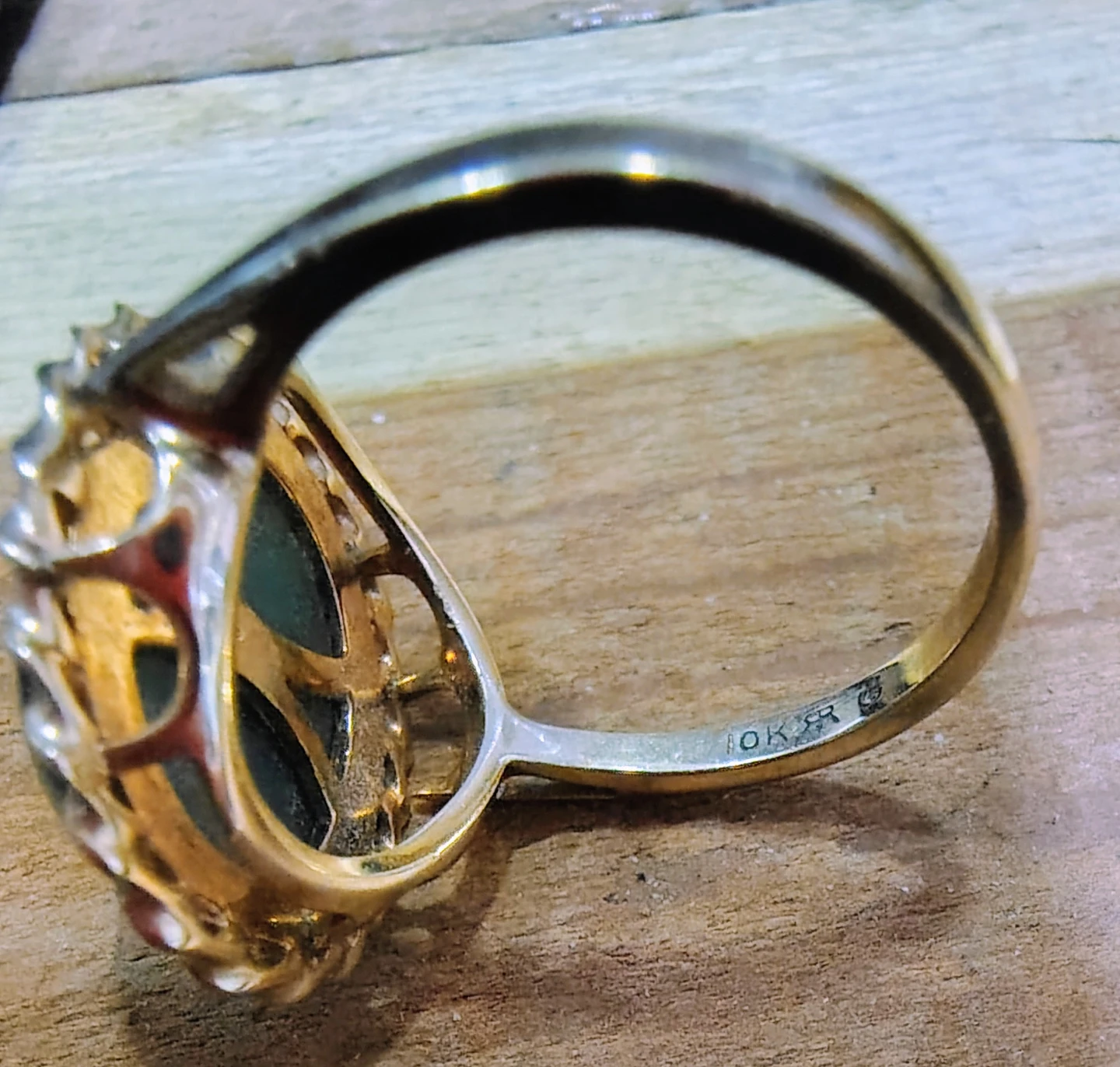 10K GOLD RING WITH JADE GEMSTONE - photo 4