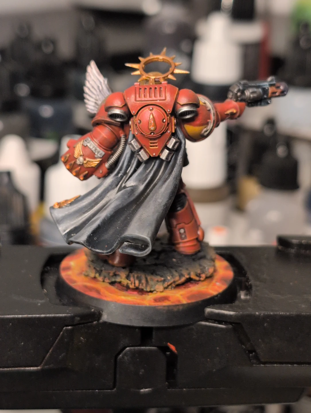 Painted Blood Angels Captain Space Marine Miniature - photo 5