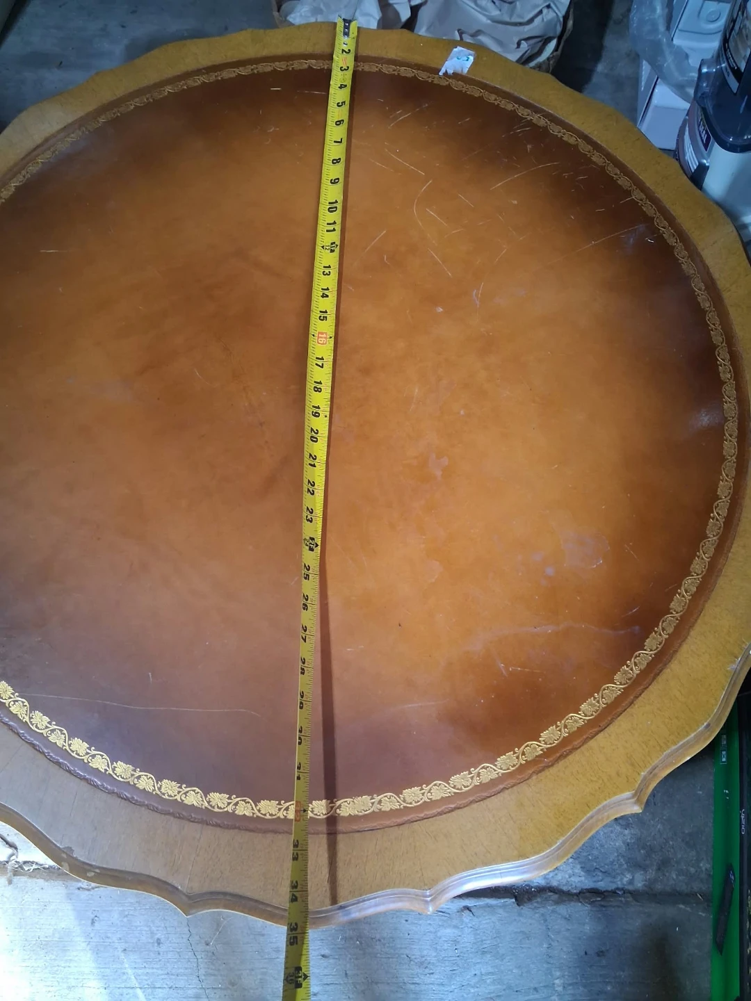 Vintage Round Wood Coffee Table
