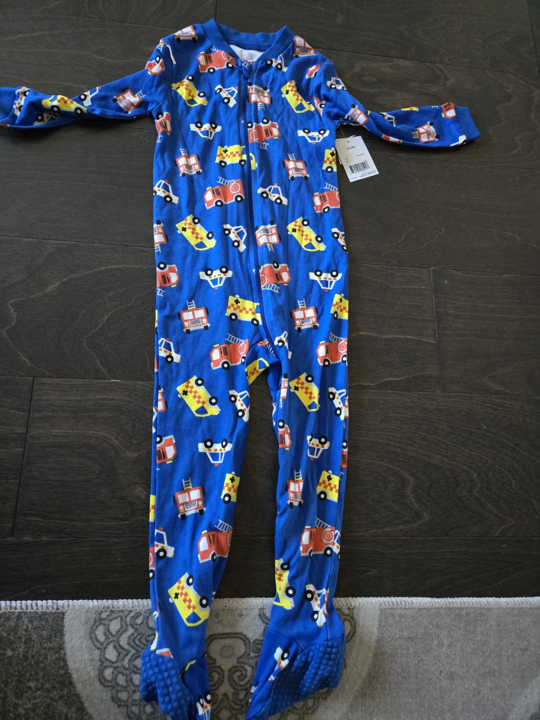 Children's Fire Truck Footed Pajamas 18-24M - photo 2
