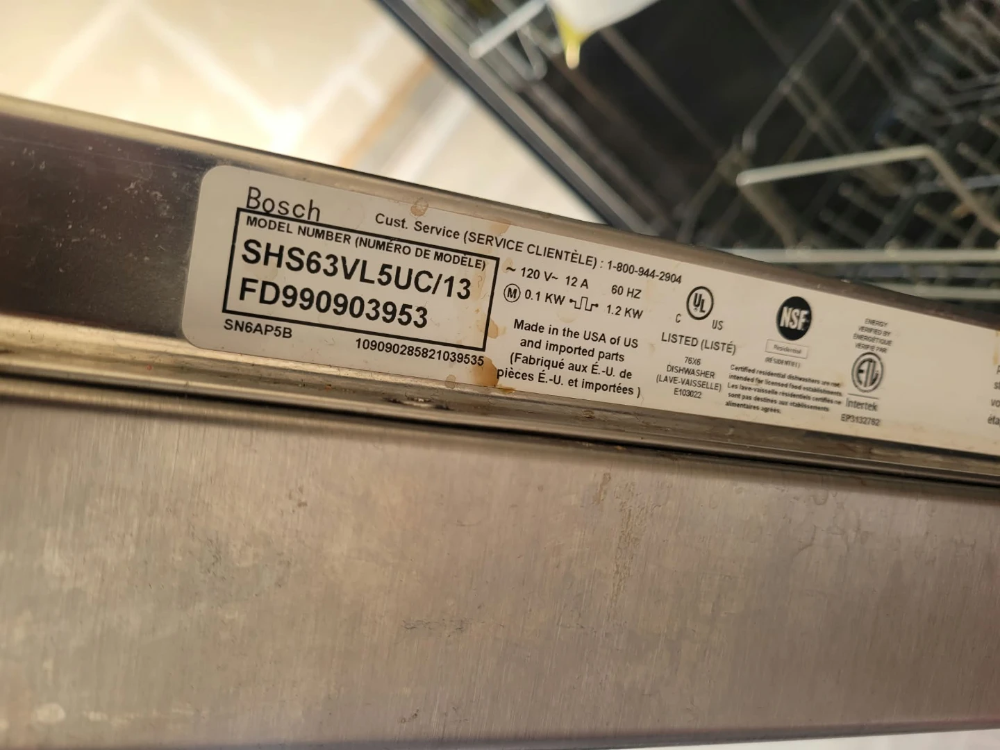Bosch SilencePlus Dishwasher SHS63VL5UC - photo 3