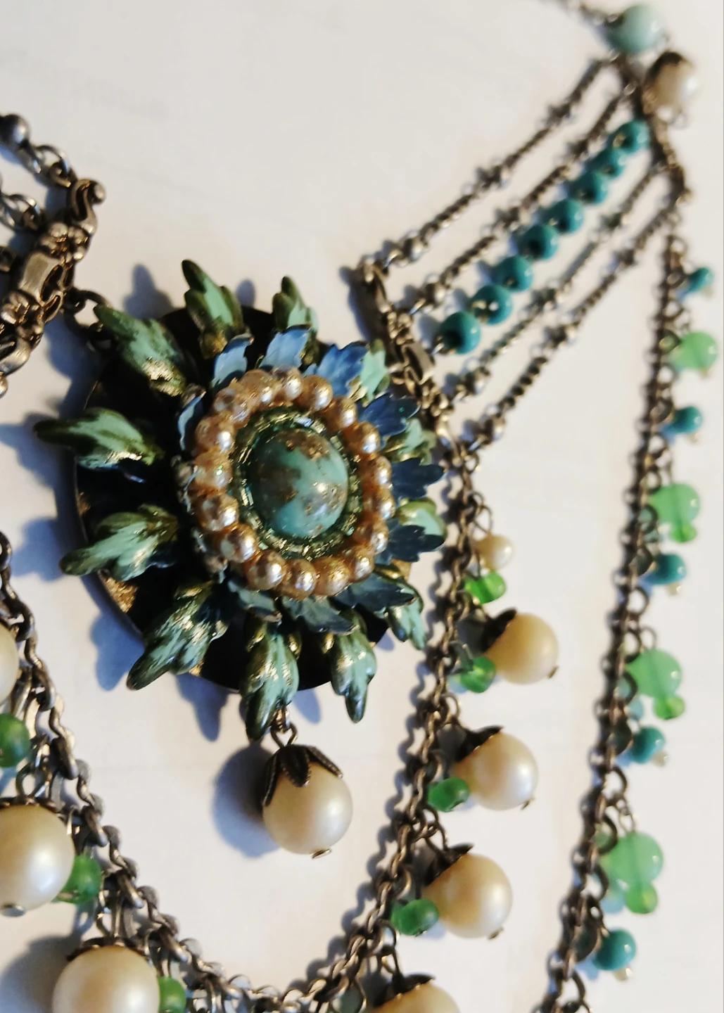 Vintage-Style Multi-Layer Necklace and Earring Set - photo 2