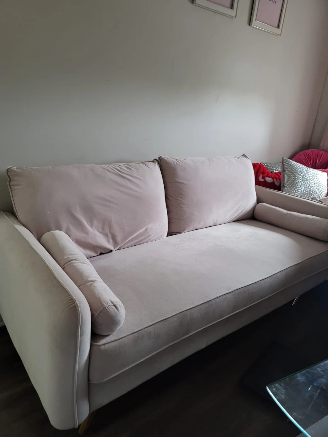 Pink Velvet Sofa - photo 5