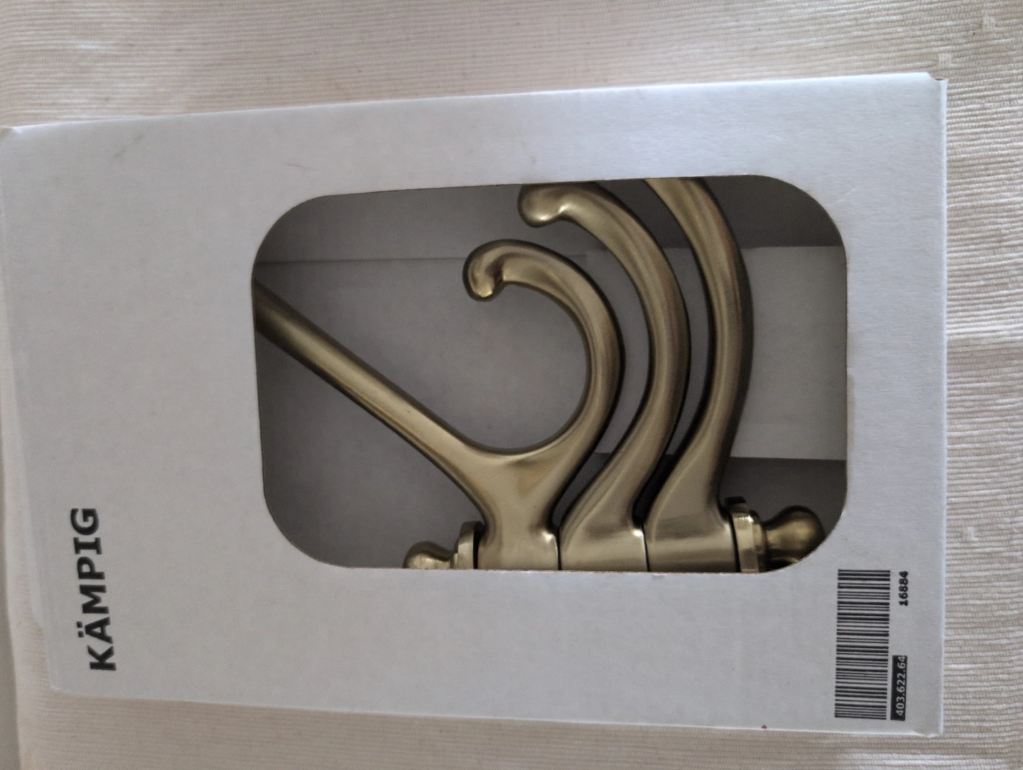 IKEA KÄMPIG brass hook