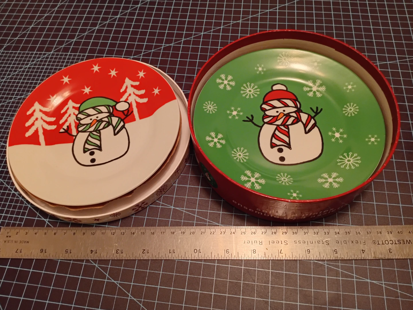 Christmas Snowman Decorative Plate