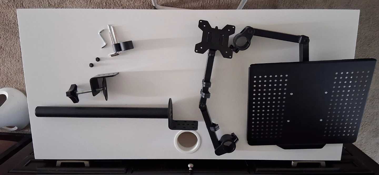 Dual Monitor and Laptop Desk Mount Stand - photo 2
