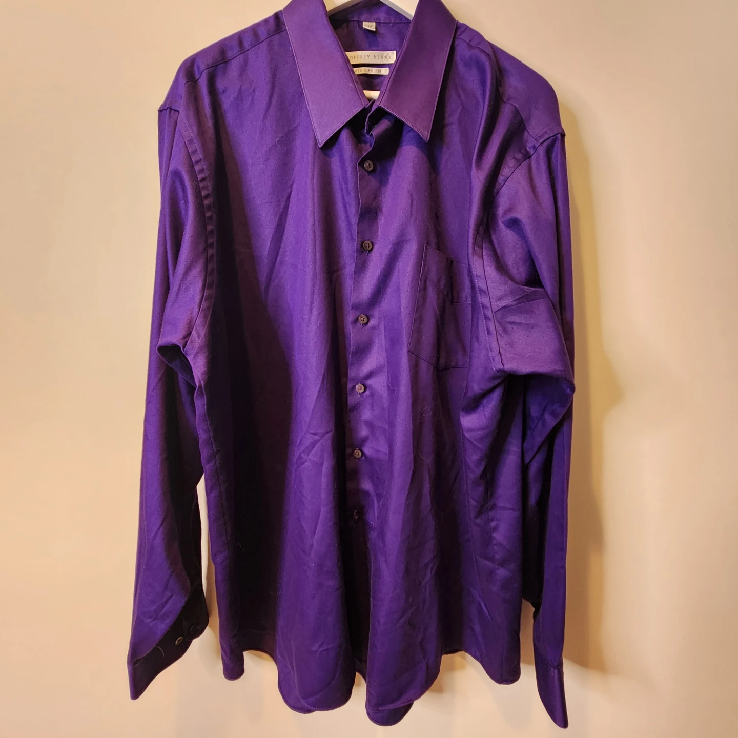 Geoffrey Beene Purple Regular Fit Shirt