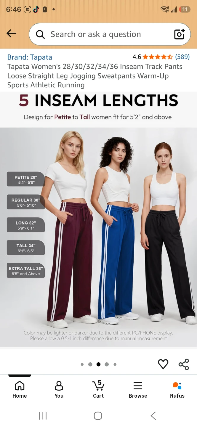 Tapata Women's Straight Leg Track Pants - photo 5