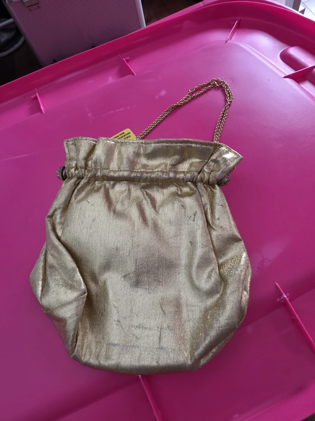 Vintage Gold Metallic Evening Bag
