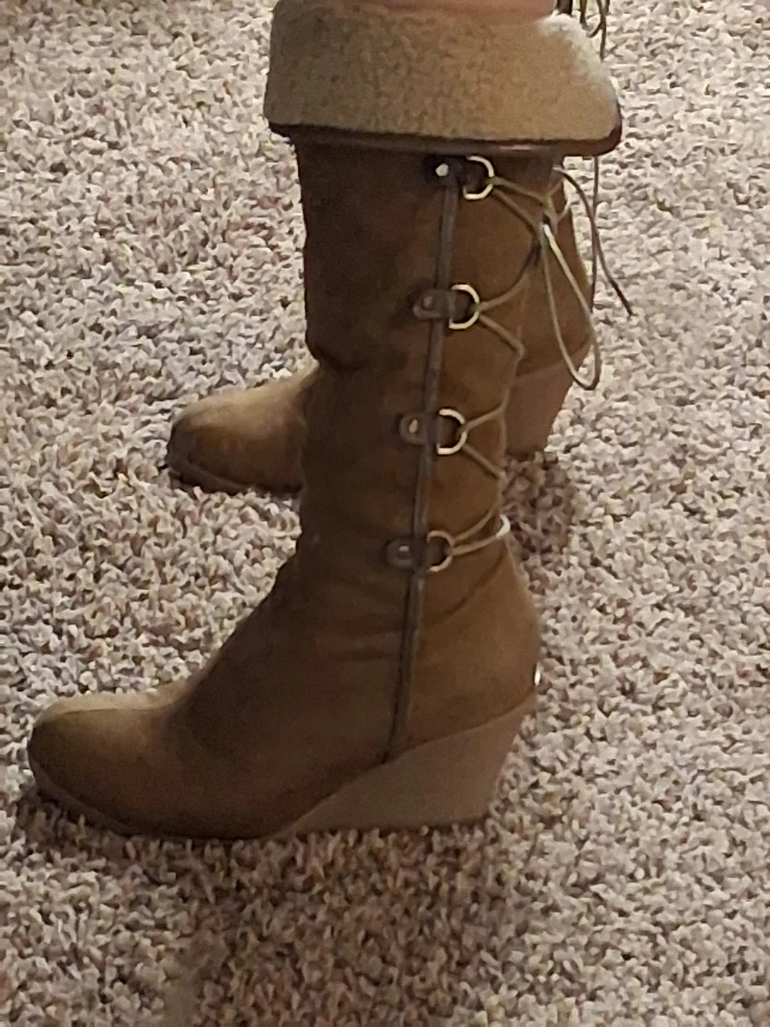 Tan Wedge Boots - photo 5