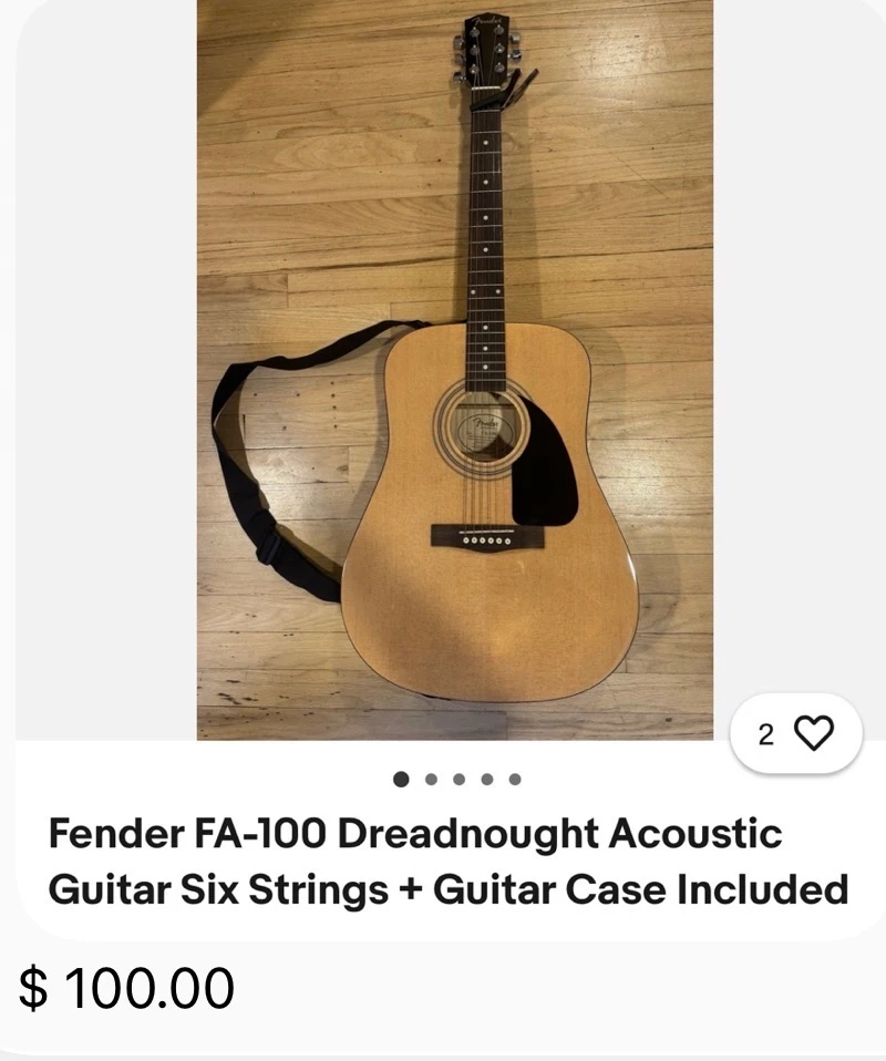 Fender FA-100 Dreadnought Acoustic Guitar