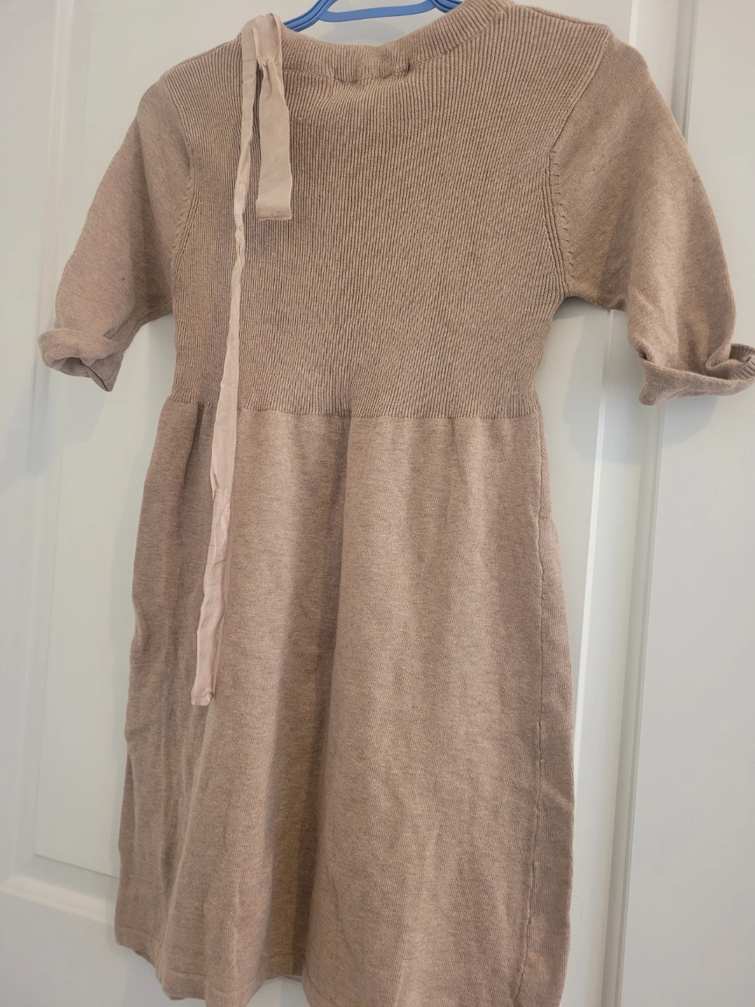 Zara Beige Cotton Knit Dress - photo 2