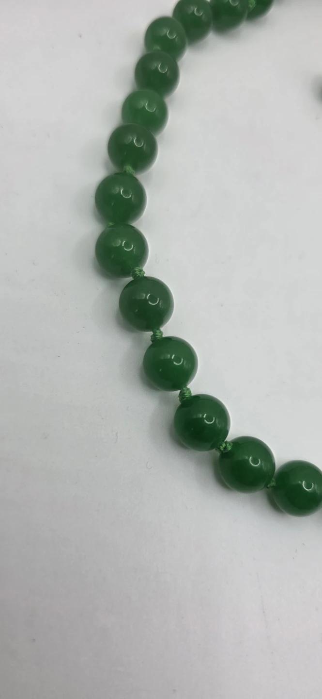 Natural Green Jade Necklace & Earrings Set – New - - photo 5