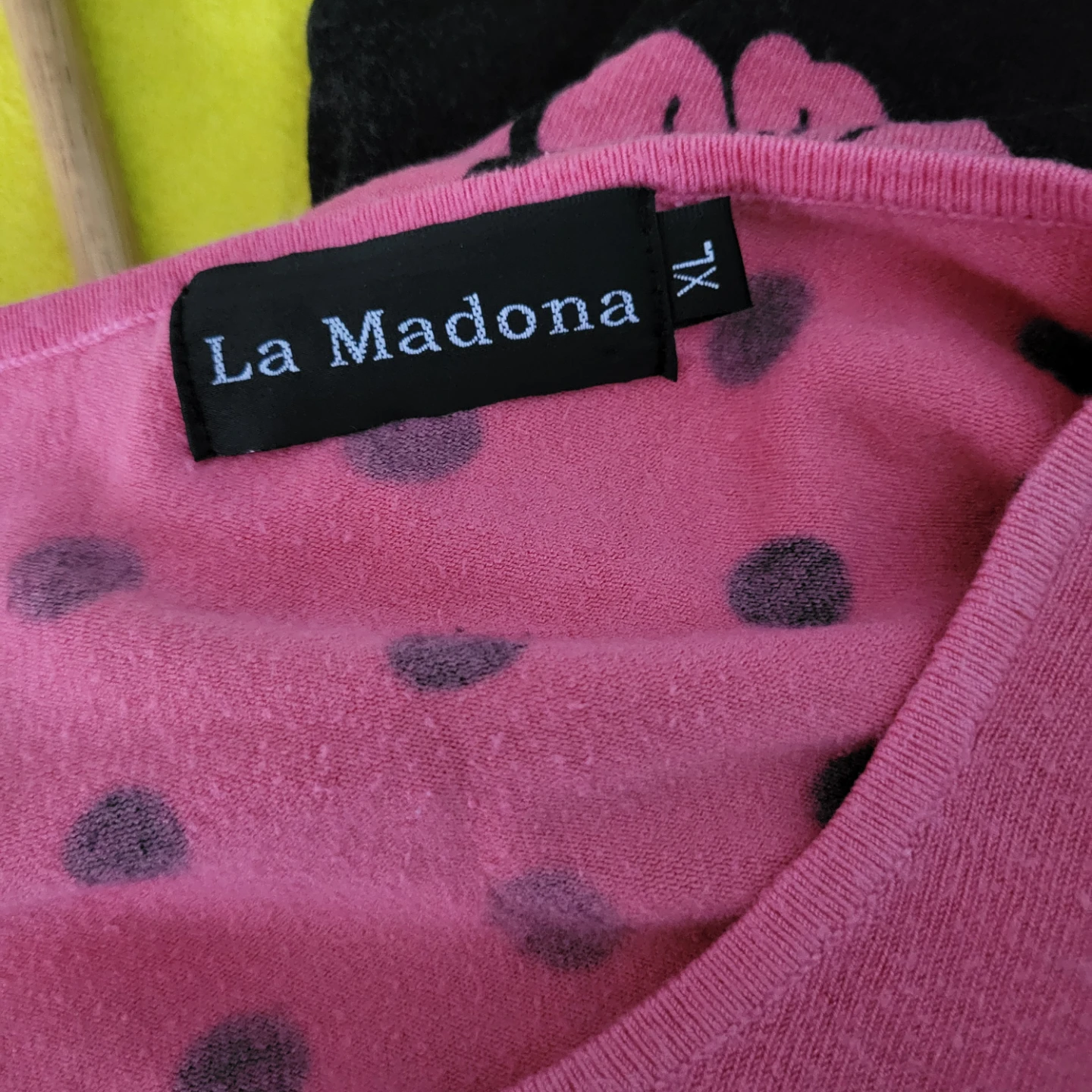 La Madona Pink Polka Dot Floral Top - photo 3