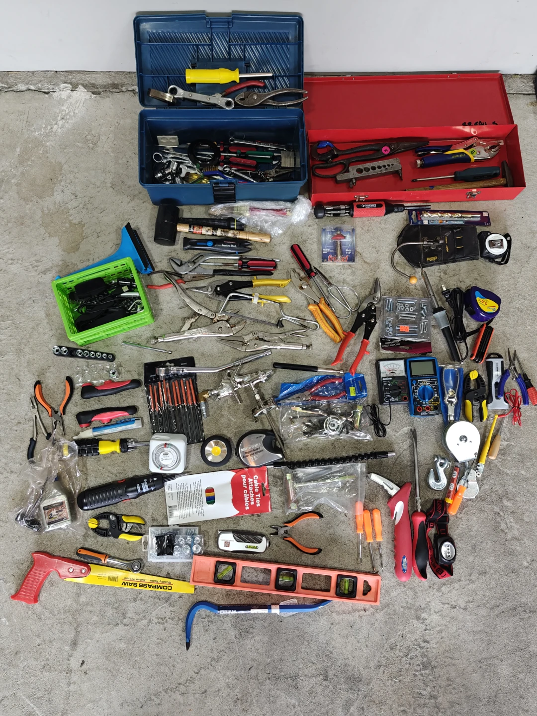 Huge Hand Tool Lot w/ Toolboxes