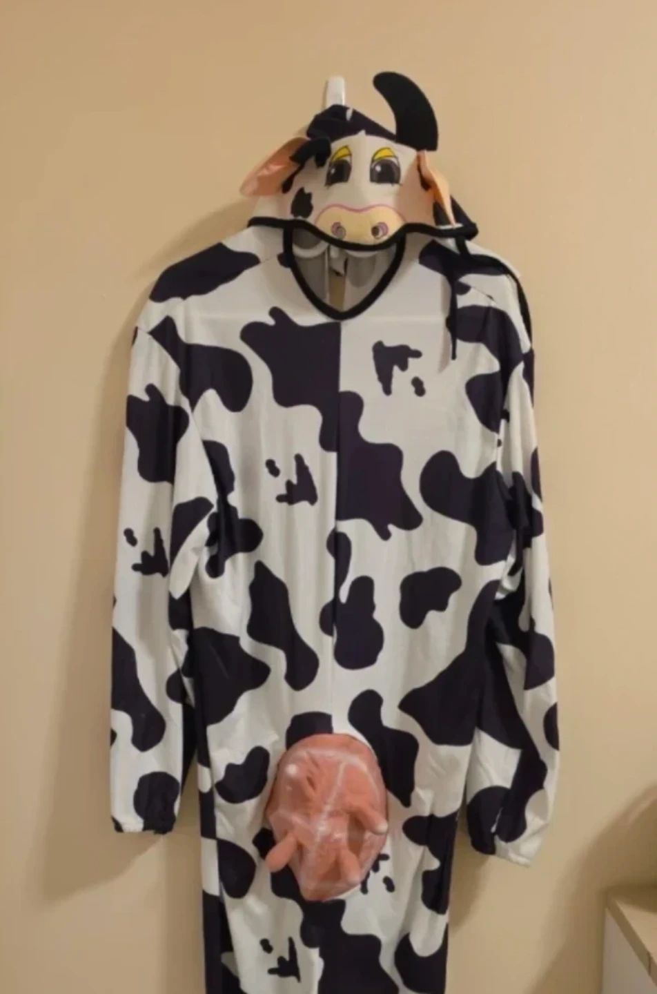Adult Cow Costume One-Piece Size M-Xl - Halloween