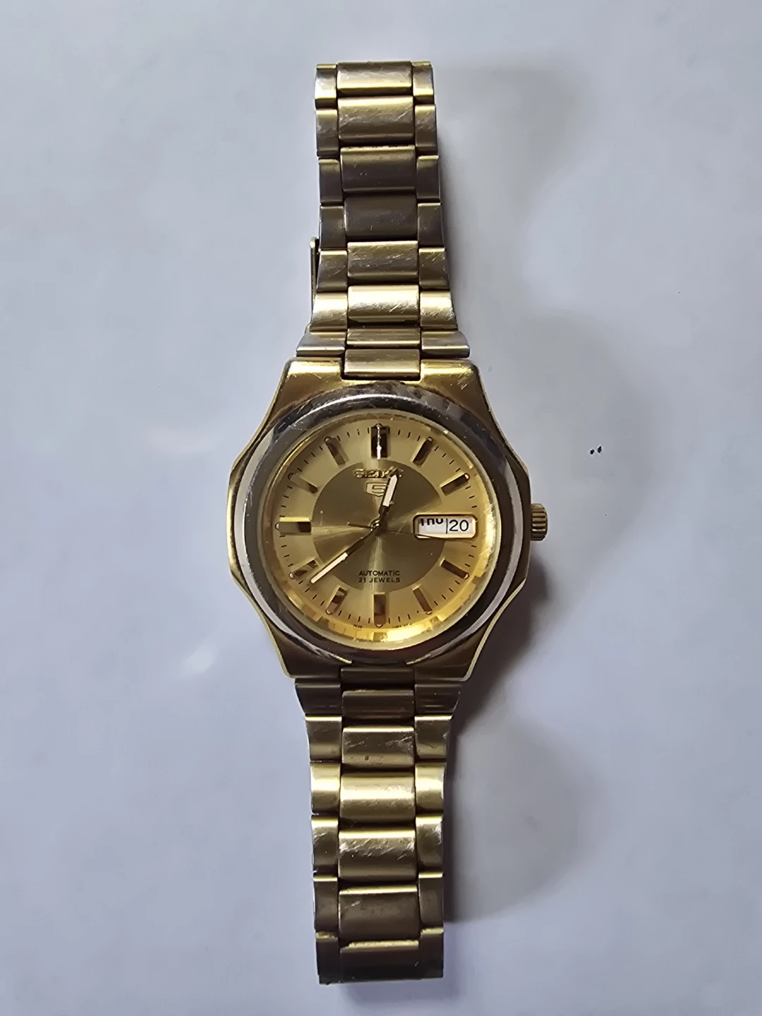 Seiko 5 Automatic 21 Jewels Gold Tone Watch