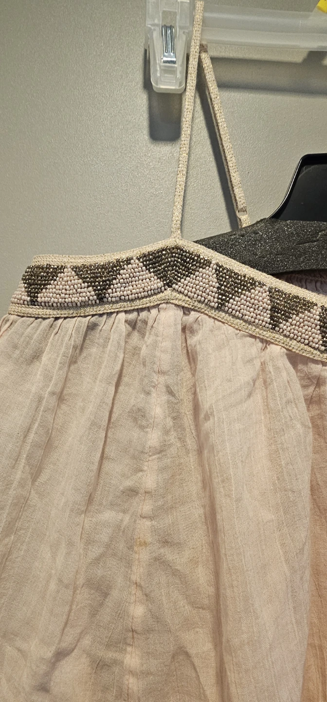 Light pink off-the-shoulder beaded top - photo 2