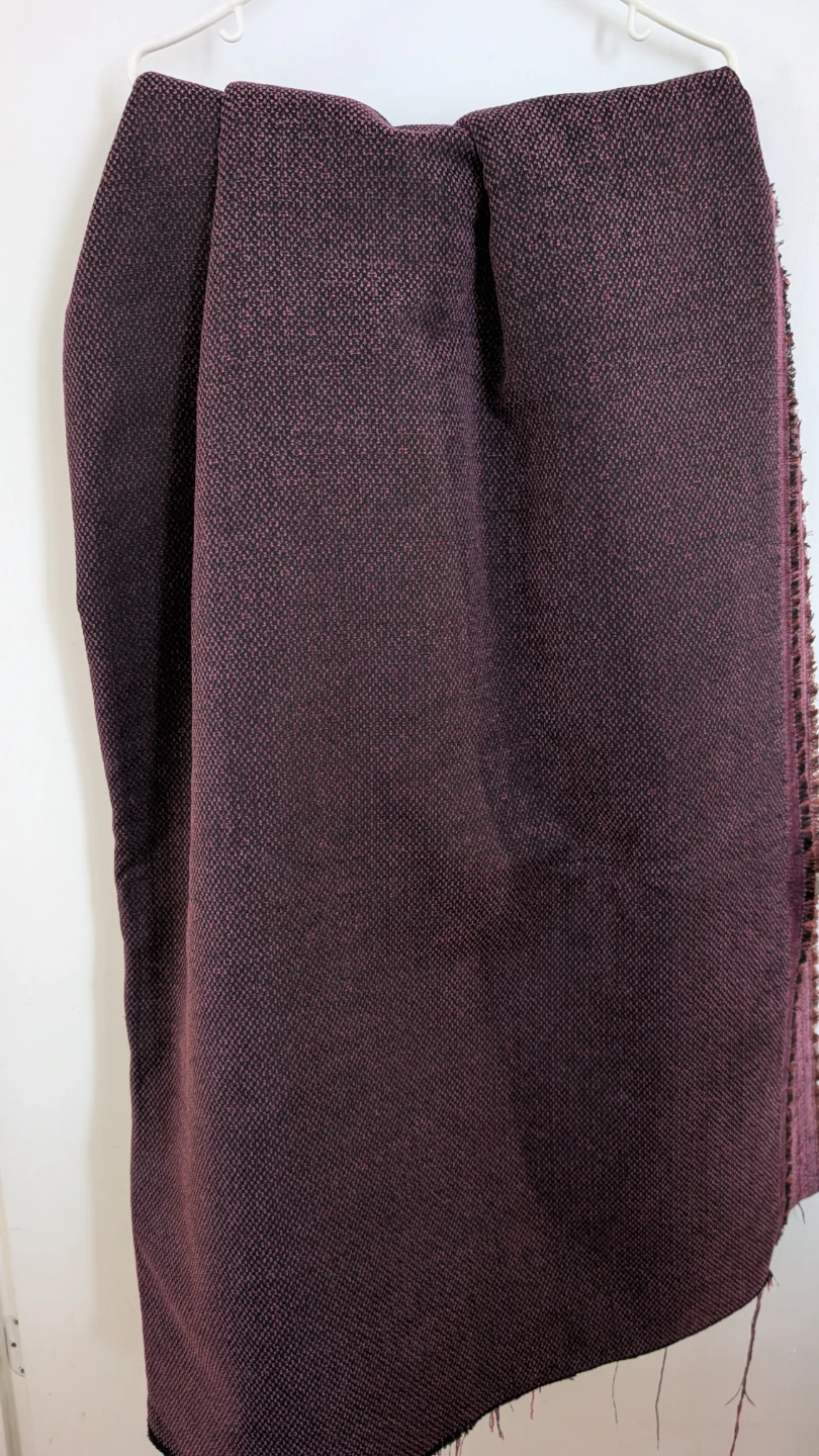 Textured Fabric Piece in Plum and Black - photo 4