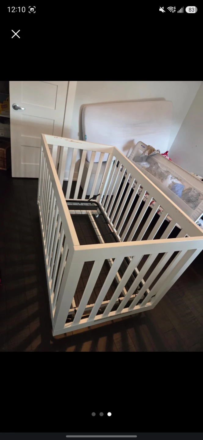 White Wooden Crib - photo 3