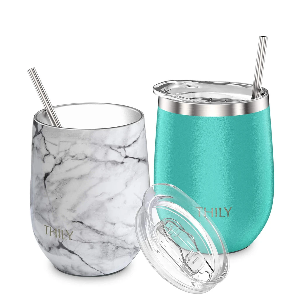 THILY Stainless Steel Tumbler Set of 2