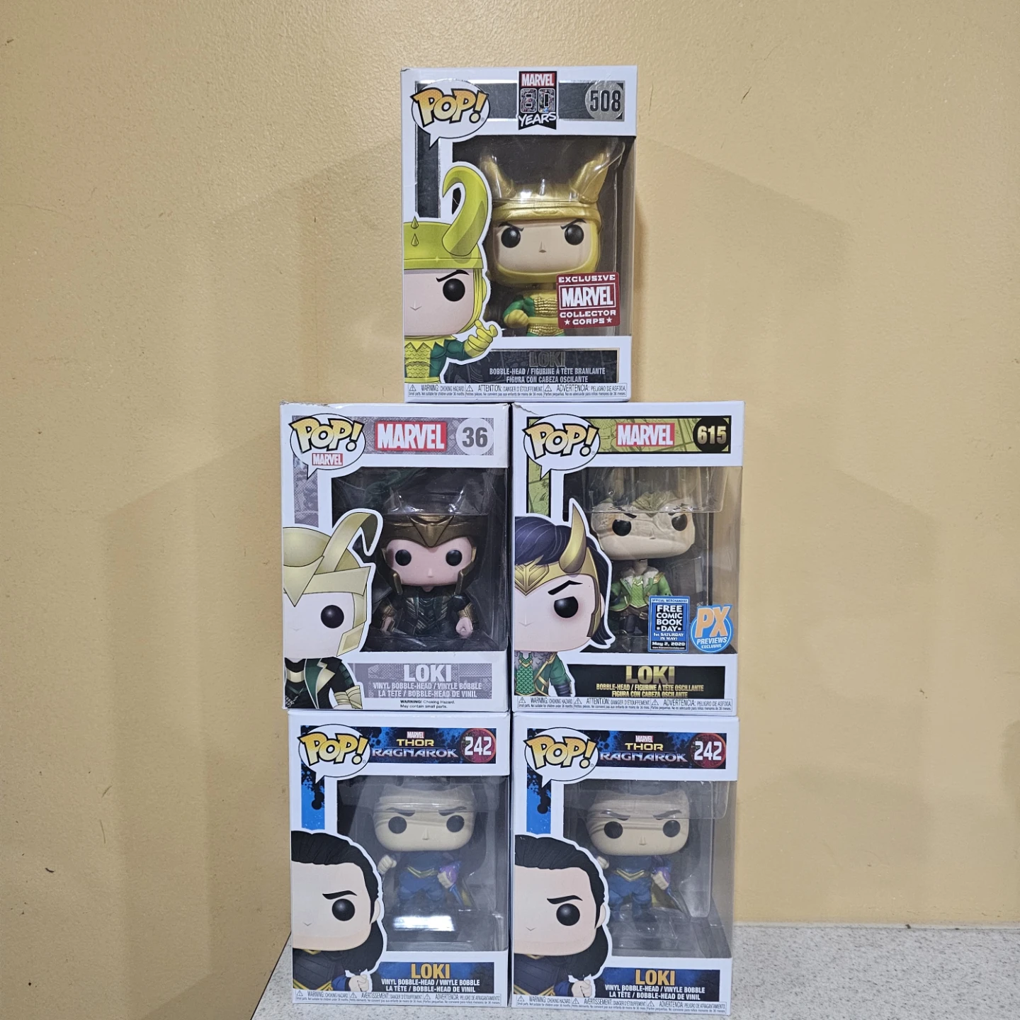 Funko Pop Marvel Loki Figures - Set of 5