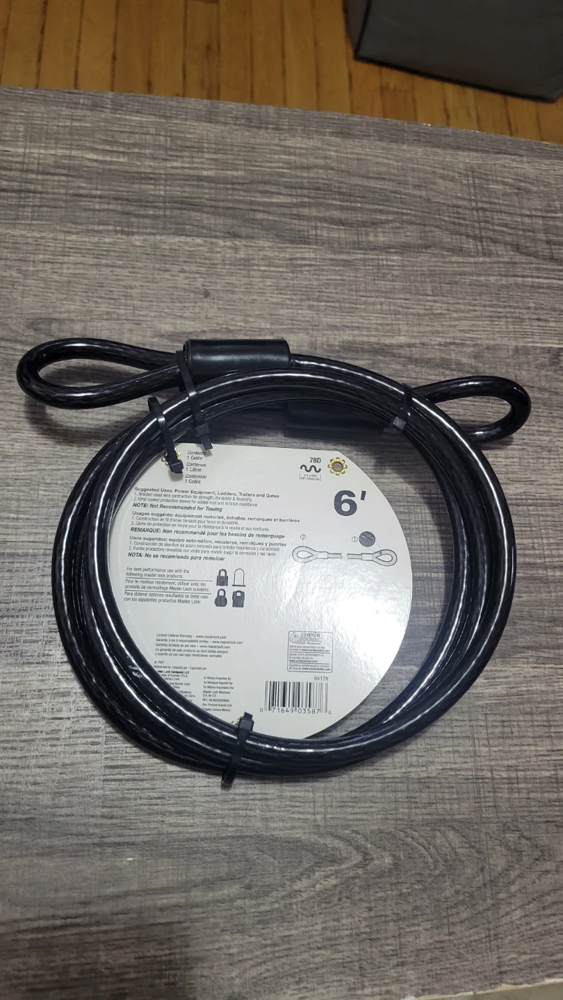 Master Lock 6 ft. Braided Steel Looped Cable - photo 2