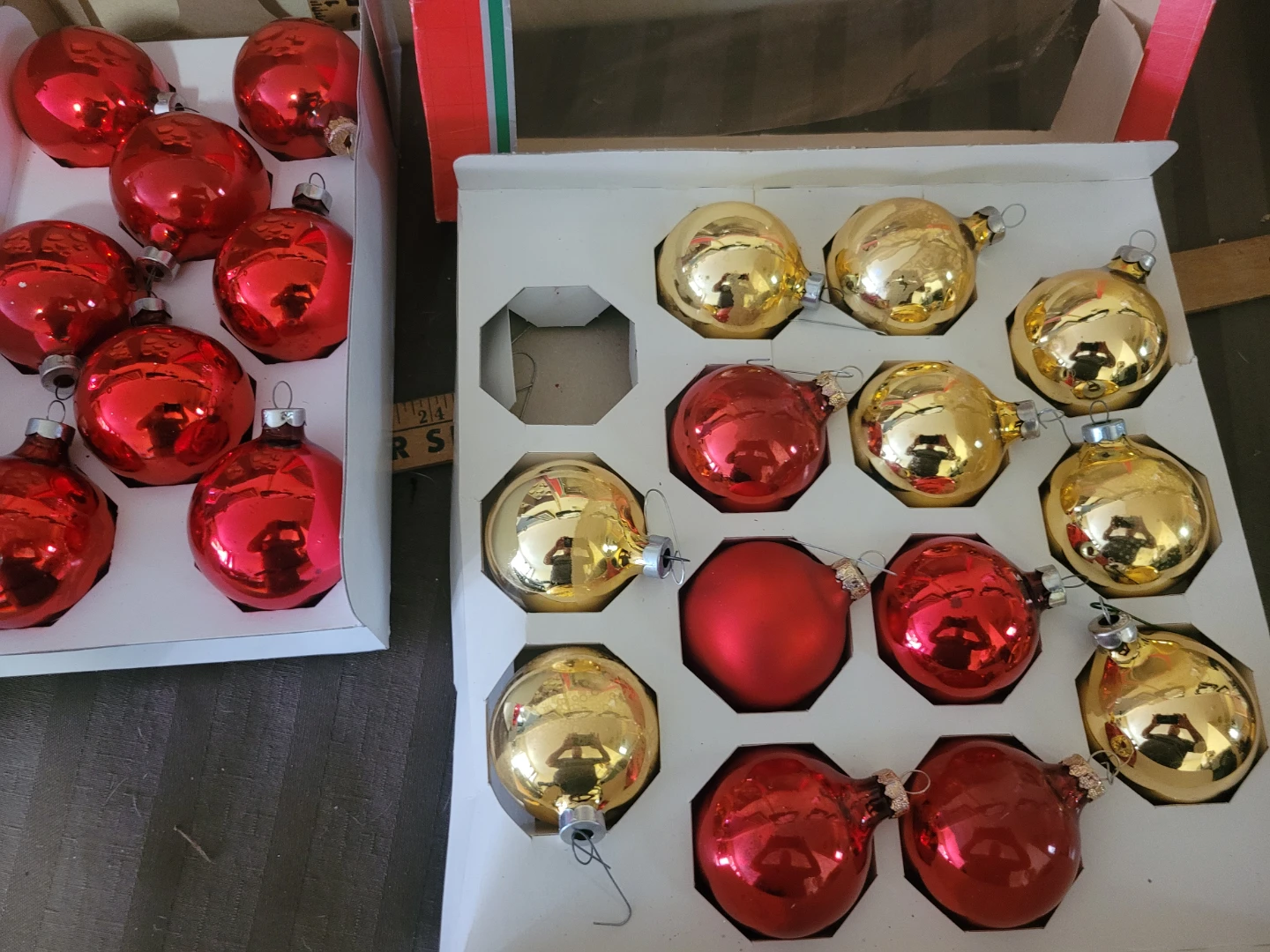 35 Vintage blown mercury glass ball Christmas ornaments - photo 3
