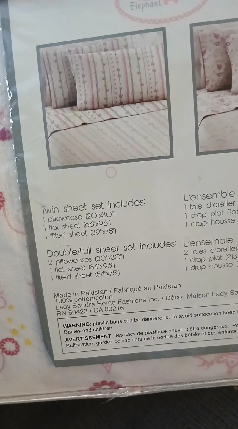 Lady Sandra Elephant Flannel Sheet Set Twin - photo 2