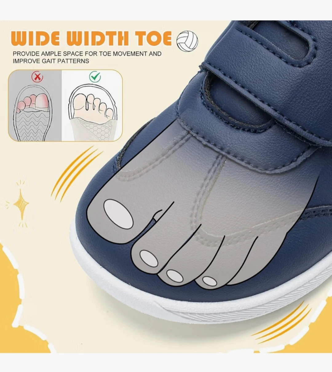 Toddler Wide-Toe Navy Sneakers - photo 3